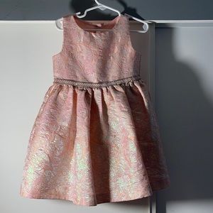 3t Bonnie Jean Pink brocade party dress